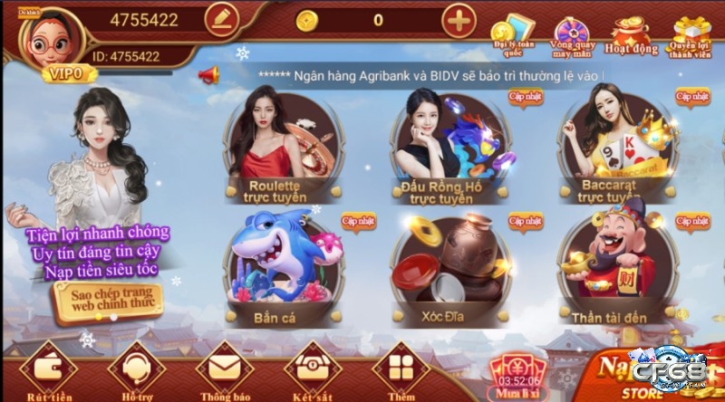 Kho game cược được đánh giá cao khi tai gam cho may tinh appCF68