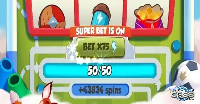 Thực hiện siêu đặt cược - Super Bet khi chơi Coin Master
