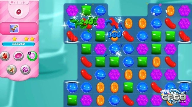 Phá huỷ các Jelly bằng cách tạo ra nhiều viên kẹo sọc giúp bạn chiến thắng trong level này