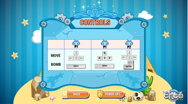 Hãy sử dụng các nút ở trên bàn phím để điều khiển đặt bom khi chơi game IT4
