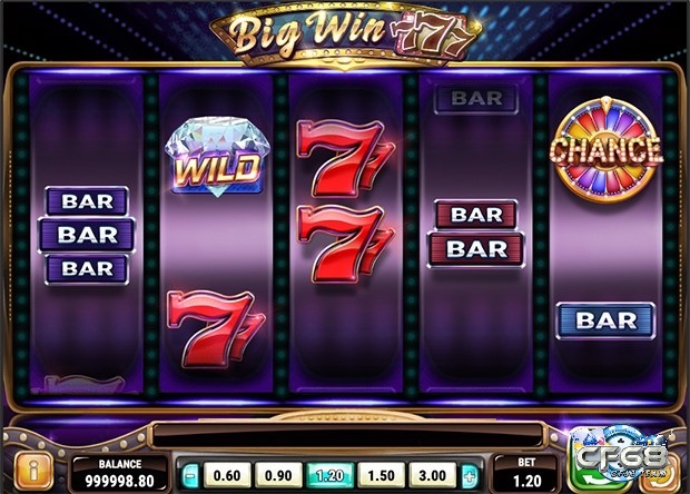 Giao diện chính của Game Slot Big Win 777 với các biểu tượng đặc trưng